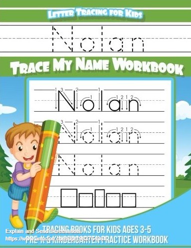 Nolan Letter Tracing For Kids Trace My Name Workbook Tracing Books for