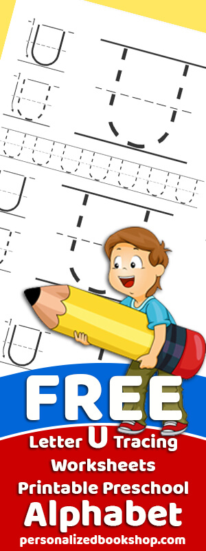 Letter U Tracing Worksheets Preschool Free Traceable Alphabet 