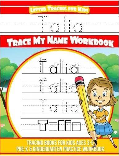 Talia Letter Tracing For Kids Trace My Name Workbook Tracing Books for