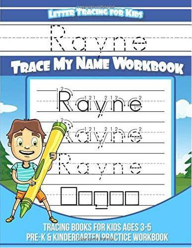 Rayne Letter Tracing For Kids Trace My Name Workbook Tracing Books for